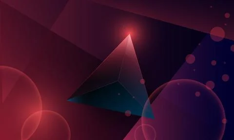 Abstract dark purple polygon triangles shape pattern on background. Stock Illustration