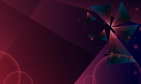 Abstract dark purple polygon triangles shape pattern on background. Illustrazione stock