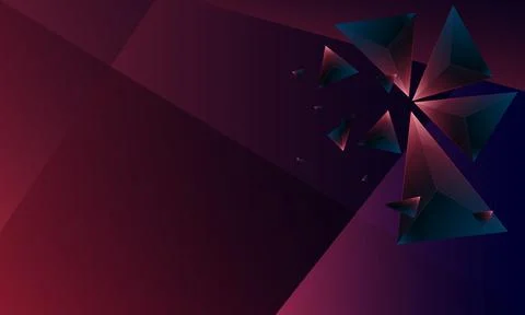 Abstract dark purple polygon triangles shape pattern on background. Stock Illustration