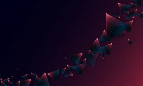 Abstract dark purple polygon triangles shape pattern on background. Stock Illustration