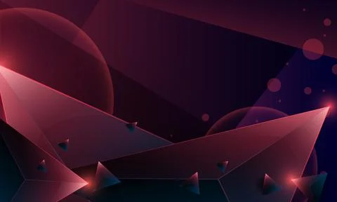 Abstract dark purple polygon triangles shape pattern on background. Stock Illustration