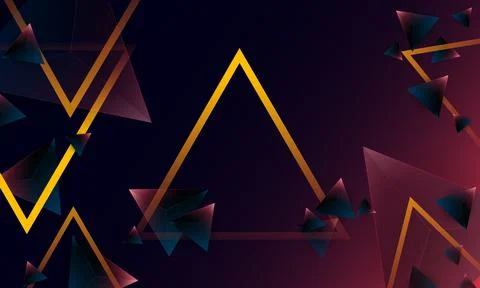 Abstract dark purple polygon triangles shape pattern on background. Stock Illustration