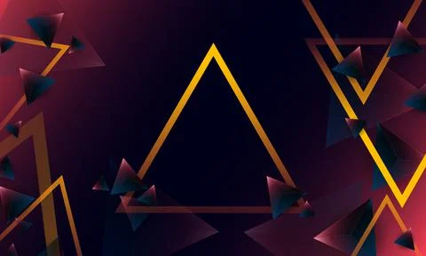 Abstract dark purple polygon triangles shape pattern on background. Illustrazione stock