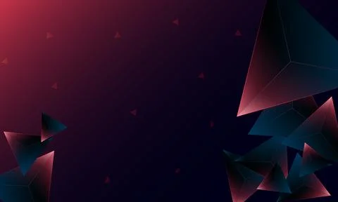 Abstract dark purple polygon triangles shape pattern on background. Stock Illustration