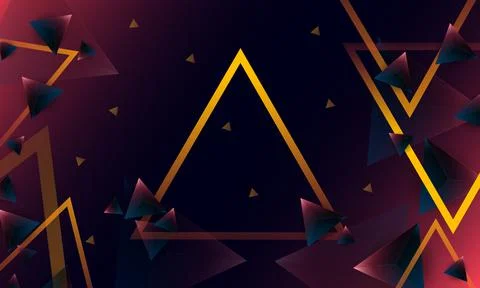 Abstract dark purple polygon triangles shape pattern on background. Illustrazione stock