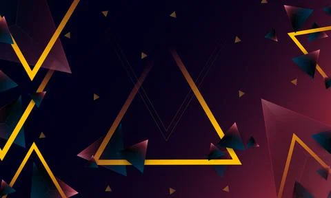 Abstract dark purple polygon triangles shape pattern on background. Stock Illustration
