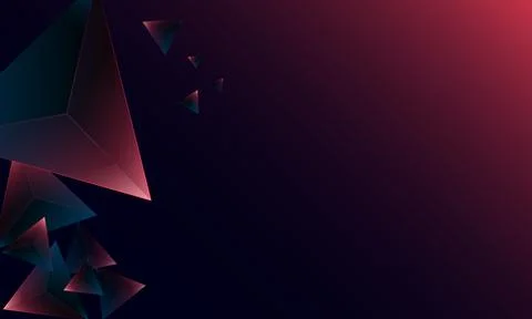 Abstract dark purple polygon triangles shape pattern on background. Stockillustratie