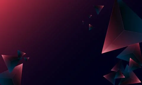 Abstract dark purple polygon triangles shape pattern on background. Stock Illustration