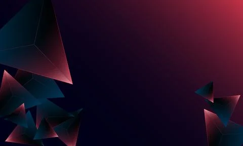 Abstract dark purple polygon triangles shape pattern on background. Stockillustratie