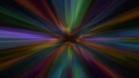 Abstract Dark Rainbow Warp Background With Radial Light Tunnel 動画素材 332302578