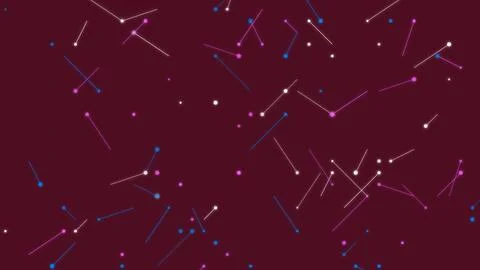 Abstract Dark Red Background with Colorful Glowing Neon Line and Dot Networ.. Stock Illustration