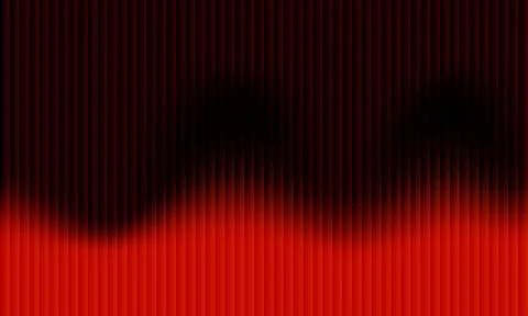 Abstract dark red background with vertical 3D stripes and blurry wave shadow Stock-Illustration