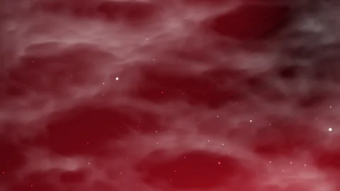 Abstract dark red gradient background cosmic nebula clouds with bright stars Stock Footage 336296618