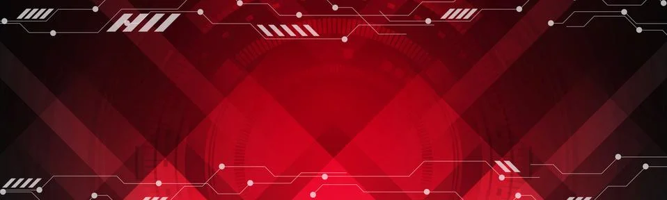 Abstract dark red hi-tech futuristic web header banner Illustrazione stock