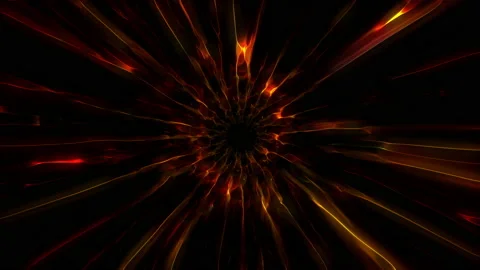 Abstract dark red warp glowing rays tunnel animation Stock Footage 206816911
