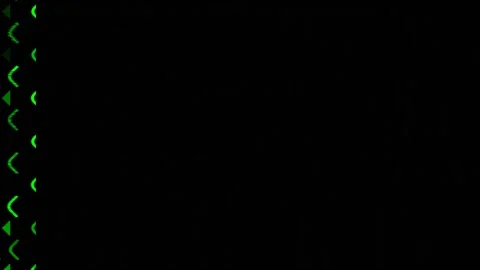 Abstract Dark Scene with Green Light Elements Lighting Up Stock Footage 327602754
