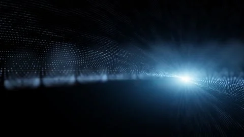 Abstract dark shiny cyberspace network looping animation 库存影片 333714824
