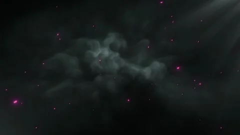 Abstract Dark Smoke Background with Atmospheric Spotlight Beams and Floating Video stock 341465363