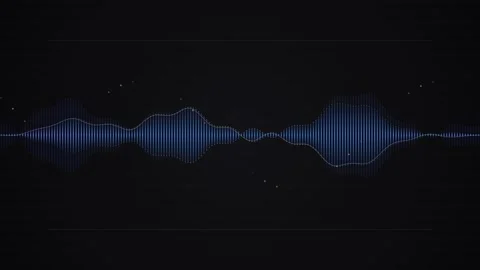 Abstract Dark Sound Waveform Visualization - Digital Audio Technology Stock Footage 346661708