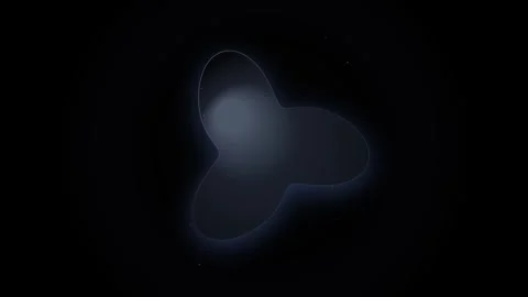 Abstract dark sphere pulsing morphing shape floating in digital void cinema.. Vídeos de archivo 345984245