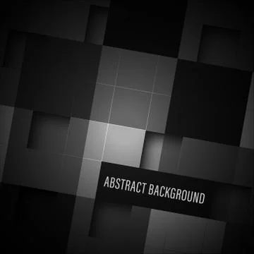 Abstract dark square vector background. Stock Illustration
