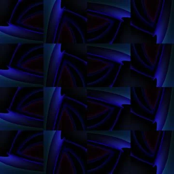 Abstract dark squares pattern green purple black Stock Illustration