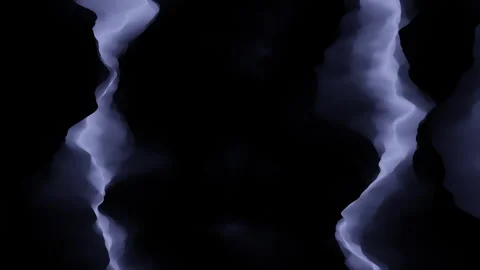 Abstract dark storm clouds with glowing lightning border and copy space Stockbeeldmateriaal 333163951