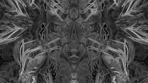 Abstract dark symmetrical gothic motion background Stock Footage 337324096