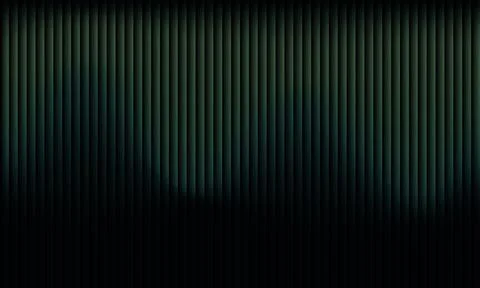 Abstract dark teal background with 3D fluted vertical texture and wavy shad.. Illustration