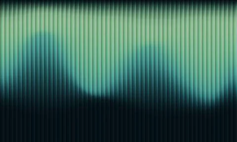 Abstract dark teal background with 3D fluted vertical texture and mint gree.. Illustration