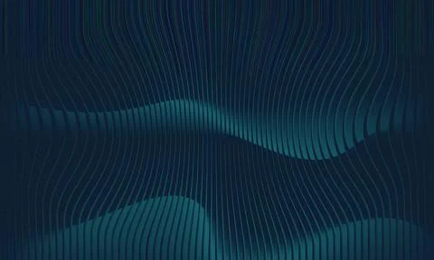 Abstract Dark Teal Background with Flowing Wavy Lines and Grainy Noise Textur 스톡 일러스트