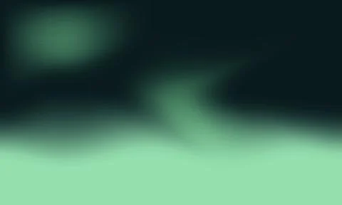 Abstract dark teal background with soft mint green glowing organic waves an.. 스톡 일러스트
