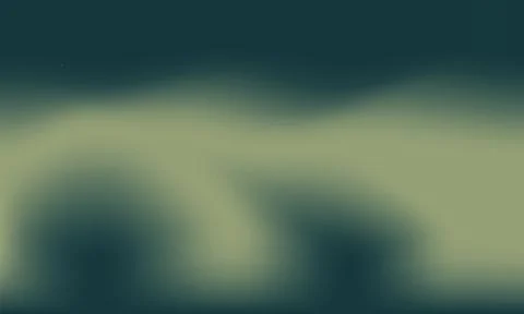 Abstract dark teal background with soft yellow glowing organic waves and su.. 스톡 일러스트