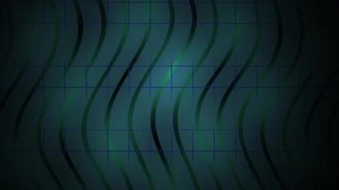 Abstract Dark Teal Background with Wavy Vertical Lines and Subtle Grid Textur Stock Footage 340488153