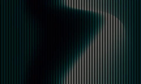 Abstract dark teal vertical stripes background with wavy glowing light and .. Illustrazione stock