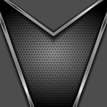 Abstract dark tech vector metallic background Stock Illustration