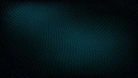 Abstract Dark Techno Low Poly Space. Dots And Lines Stock Illustration