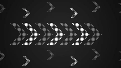 Abstract dark technology background with dotted chevron arrows pointing rig.. Stock Footage 335099383