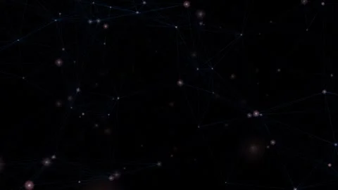 Abstract dark technology background with glowing nodes and connecting lines.. Stock Footage 330421676