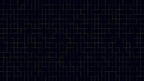 Abstract Dark Technology Background with Golden Geometric Grid Pattern Stock-Footage 346194669