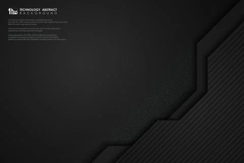 Abstract dark technology template design decoration with glitters background. Stock Illustration
