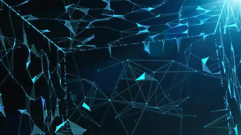 Abstract dark texture with glowing geometric elements Stock Illustration