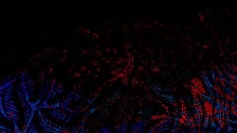 Abstract dark textured background featuring intricate red and blue patterns Stock Photos