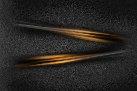Abstract Dark Textured Background With Golden Light Streaks and Motion Blur.. Illustrazione stock