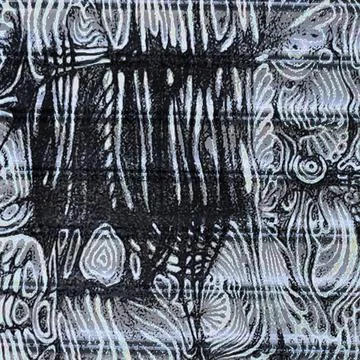 Abstract dark textured pattern featuring intertwined black and white lines Stock Illustration