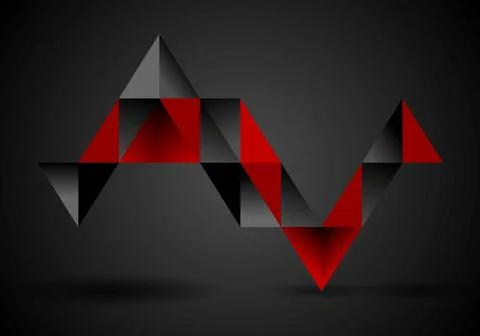 Abstract dark triangles infographics vector design Abstract dark triangles... 스톡 사진