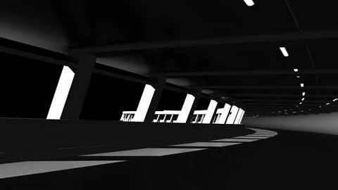Abstract Dark Tunnel Ilustración de archivo