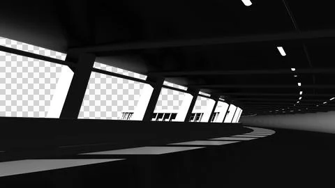 Abstract Dark Tunnel Illustrazione stock