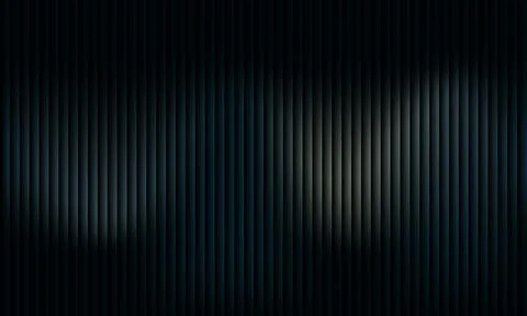 Abstract dark vertical lines background with soft light spotlight and metal.. Illustration