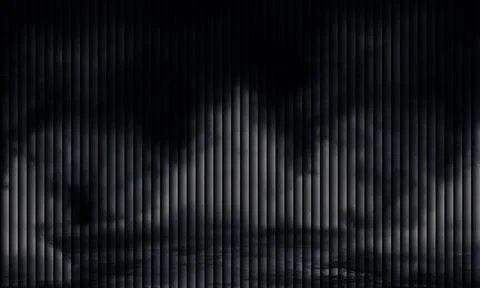 Abstract dark vertical striped blind background with dense fog, mysterious .. Stock Illustration